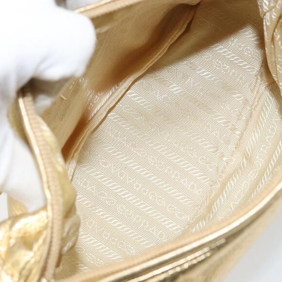PRADA Shoulder Bag Leather Gold Auth 156454V - Picture 10 of 16
